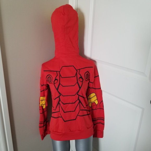 Marvel Iron Man Zip Up Hoodie with Mask Hood - Picture 3 of 10